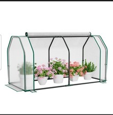 Costway Mini Garden Greenhouse Polytunnel Portable Transparent PVC Growhouse