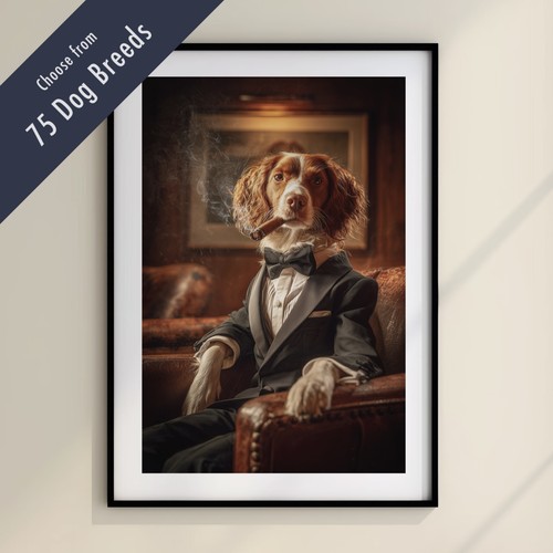Funny dog smoking - smoking, cigar