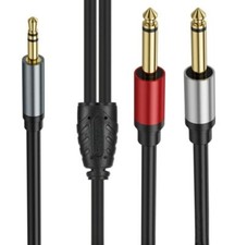 3.5mm TRS to Dual 6.35mm Mono