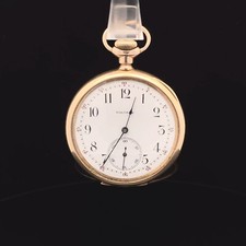 A.W.W.C. Riverside 1894 19J Sz 12 Openface Solid 14K Gold Keystone Pocket Watch