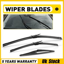 3PCS Front and Rear Wiper Blade Set Fits For Vauxhall Corsa D 2006 2007-2015