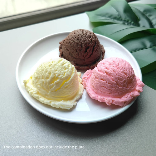 3pcs simulation ice cream - simulation, cone