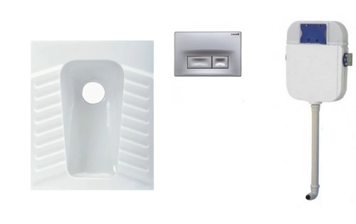 Squatting pan asian toilet - squatting,