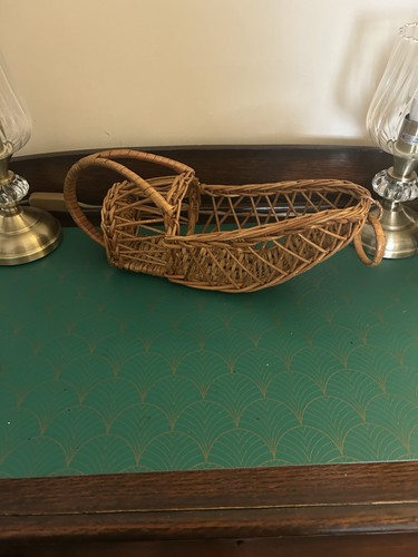 Vintage retro wicker wine - vintage,