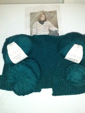 Small Lot of Unfinished Crochet Project. Rowan Green Full and Part Balls Wool