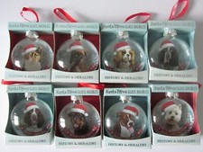 Santa Paws Glass Baubles