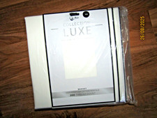 Zara Luxury King  Duvet Cover Set Egyptian cotton 200 count white navy trim New!