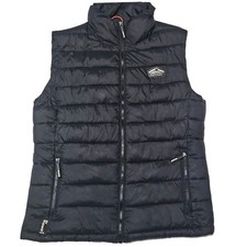 Superdry Men's/Women's Black Fuji Padded Gilet Vest Bodywarmer - Large