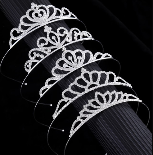 Rhinestone crystal tiara crown - rhinestone,