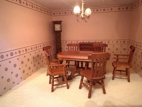 Dolls house dining table - dolls, 6
