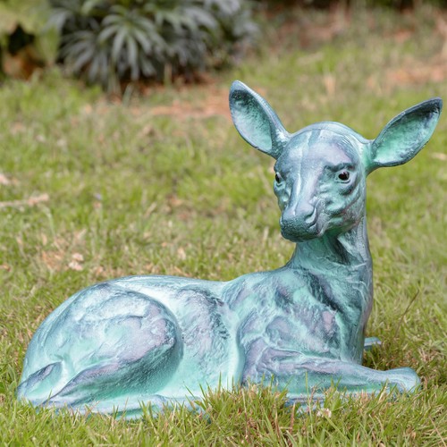 Verdigris fawn garden - fawn,
