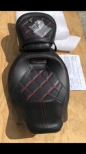 HARLEY DAVIDSON ULTRA LOW TOURING RIDER & PILLION DIAMOND RED-STITCH SEATS
