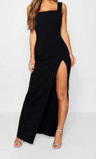 Ladies New Ex Boohoo  Maxi Dress With  Split   Size 6 8 10 12 14 16