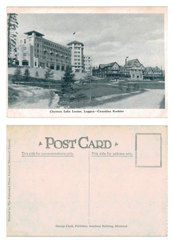 Postcard chateau lake - chateau,