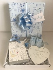 Luxury Baby Boy Gift Basket Hamper Maternity Baby Shower Gift New Baby Blue