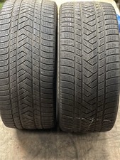 2X 285/35R22 106V M+S PIRELLI Scorpion Winter 5MM DOT 2020 PART WORN TIRE TREAD