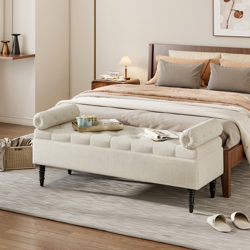 Upholstered storage ottoman - storage,