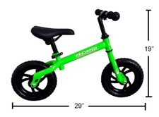10" Balance Kids Bike Straight Tube Learn To Ride Toddler Pre Bicycle No-Pedal