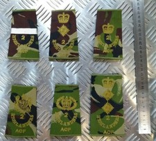 Woodland DPM Camo 2nd Highlanders ACF Rank Slides Assorted - NEW