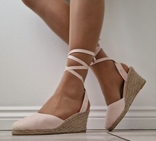 Womens Pink Beige Espadrille