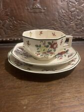 ANTIQUE ROYAL DOULTON OLD LEEDS SPRAY TRIO CUP SAUCER PLATE REG DESIGN NO. EARLY