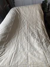 Bedeck Yellow Jacquard Bedspread King Size Piped Trim 270cm x  250cm