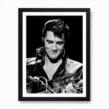Elvis Presley Line Illustration Art Framed Wall Art Poster Canvas Print Picture