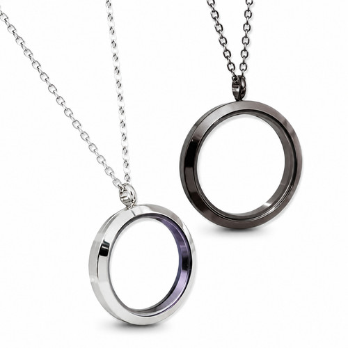 Glass locket pendant - locket, necklace