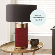 Red Velvet Table Lamp Base