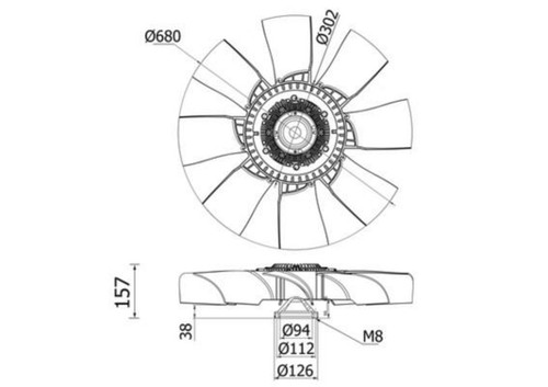 Mahle radiator fan - fan, for