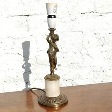 Antique working brass cherub - brass,