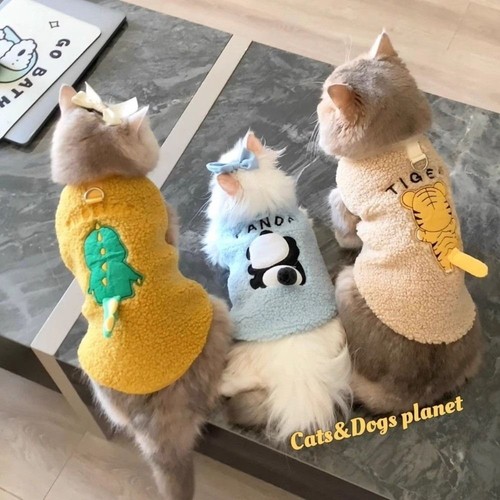 Plush cat sweater - sweater, pet