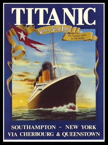 Titanic vintage metal wall - titanic,