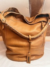 Lge GHARANI STROK chestnut buttery leather slouch sac hobo bag