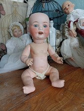 Antique Hellbacch Kopplesdorf German Bisque Doll. Stamped 300. 4. Glass Eyes.