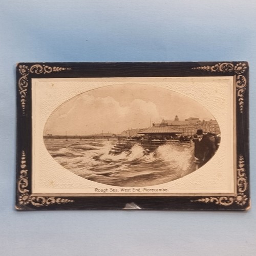 Morecambe postcard 1913 rough - postcard,