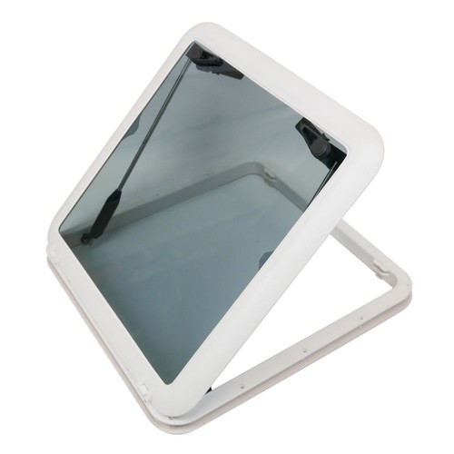 Grey tinted glass opening deck - grey,