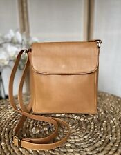 Jobis small camel soft leather shoulder cross body bag