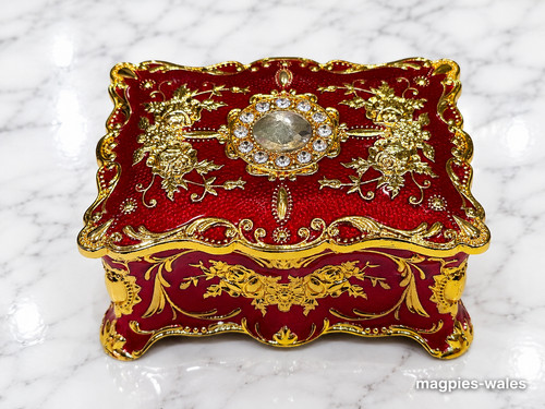 Luxurious ornate red - red, diamante