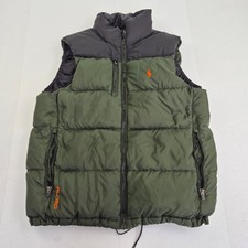 RALPH LAUREN Gilet Small Green Men's Puffer Down Feather Body Warmer