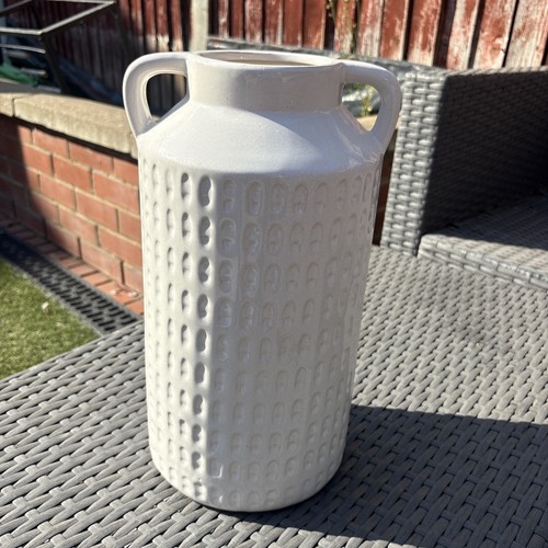 Range white churn vase - white, 35cm