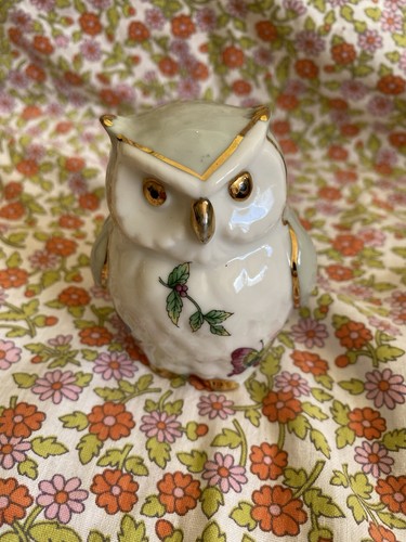 Vintage porcelain owl figurine - vintage,