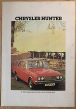Original Chrysler Hunter 1978 Sales Brochure - Publication No: C9541/2/50