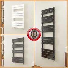 Black White Anthracite Towel Rail Radiator Heated Flat Panel Bathroom Warmer