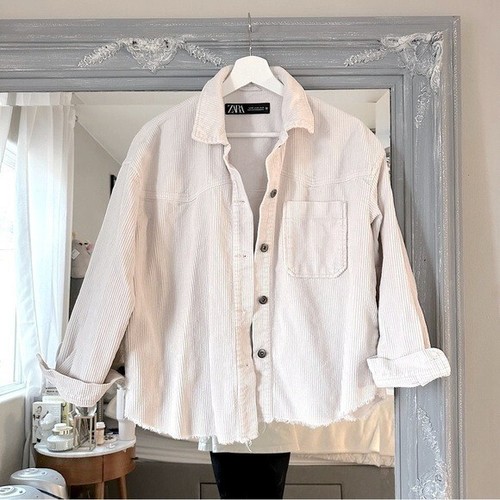 Zara cream oversized cropped - zara,