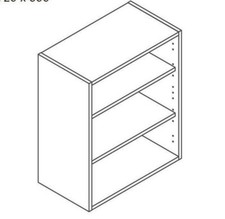 Clicbox Wall Kitchen Carcass Cabinet Only - Urban Oak, Anthracite, White, Grey