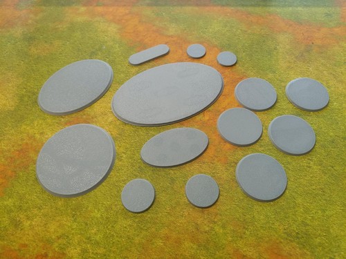 Wargaming round elipse bases - wargaming, round/elipse