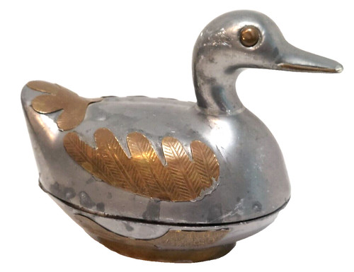 Vintage duck trinket snuff box - vintage,