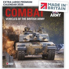 Calendar 2026 Tanks & Combat Vehicles of The British Army Official Large