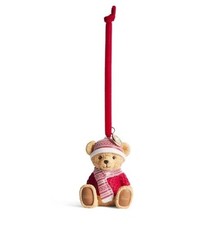 HARRODS 2025 CHRISTMAS RESIN SITTING BEAR ALFIE DECORATION. BRAND NEW WITH TAGS.